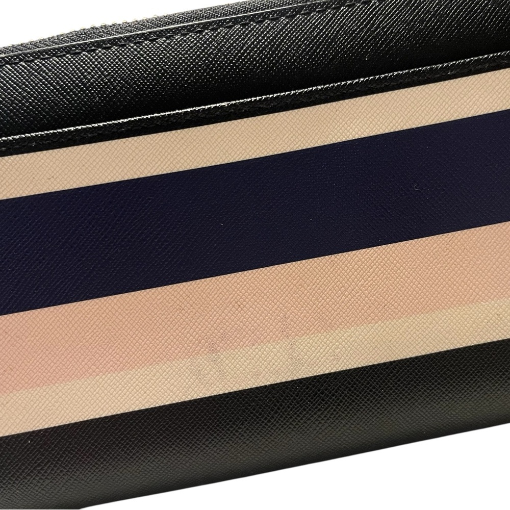 Kate Spade Laurel Way Neda Continental zip around wallet- Cruise Striped Pattern - Picture 3 of 8